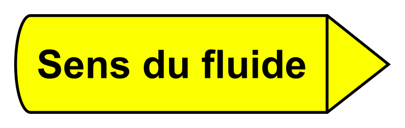 Flèche sens du fluide