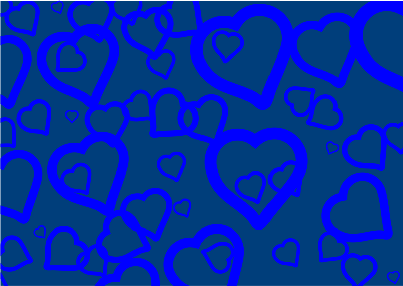 Blue Hearts - Openclipart