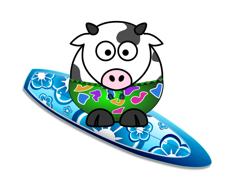 Surfer Cow