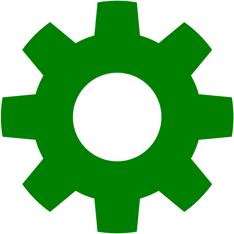 Gear in green