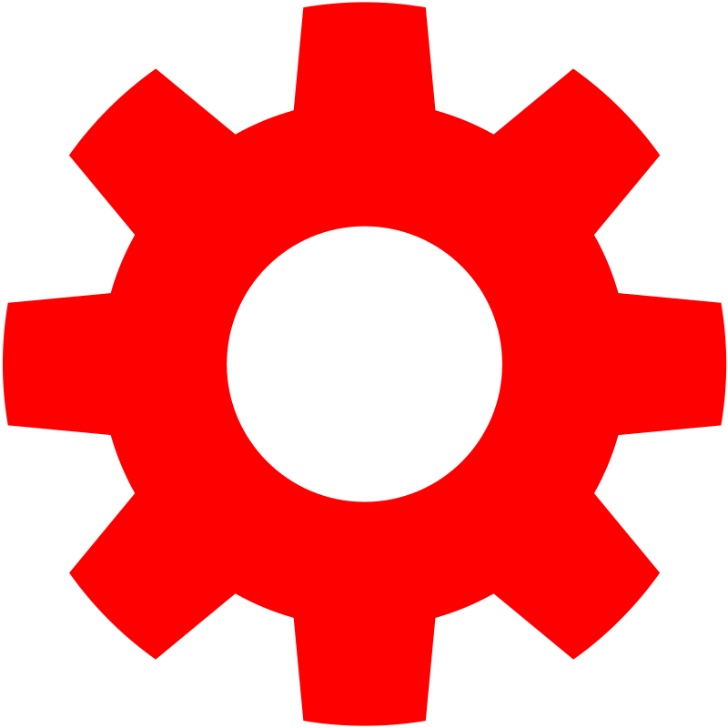 Gear in red