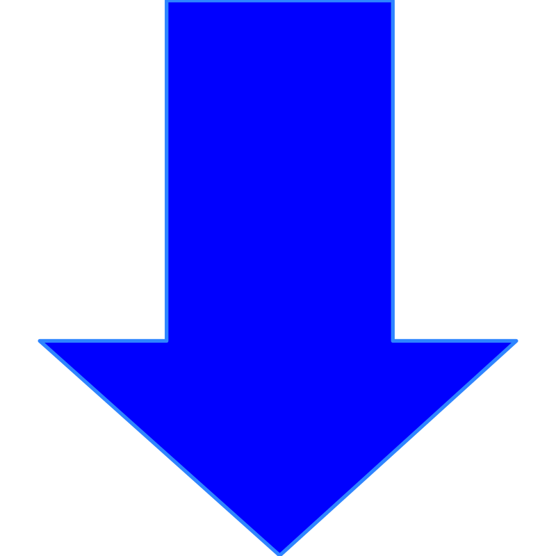 Arrow in blue - Openclipart