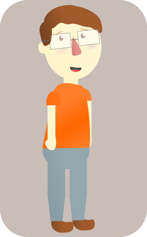 Guy with glasses cartoon