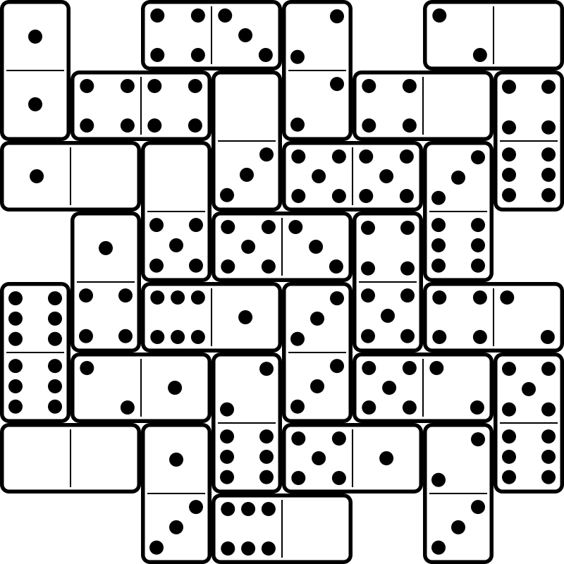 Full Set of Double-Six Dominos