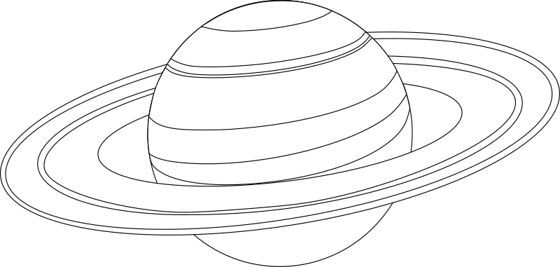 Saturn outline for coloring