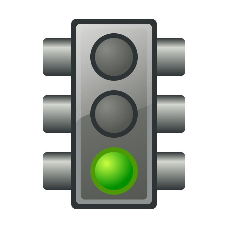 green traffic light clipart