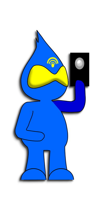 Blue Character Mobile Phone