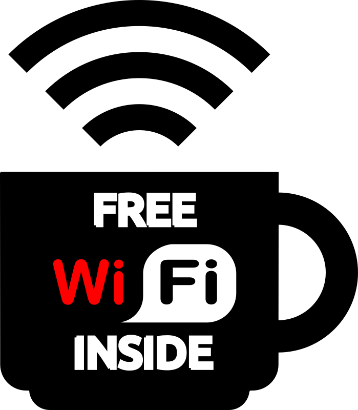 Logo Free WiFi Inside for a cafe
