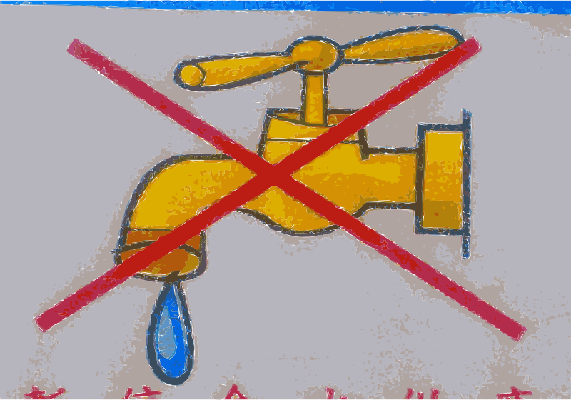 No Water or Water Use Prohibited Sign (Draught or Poison)