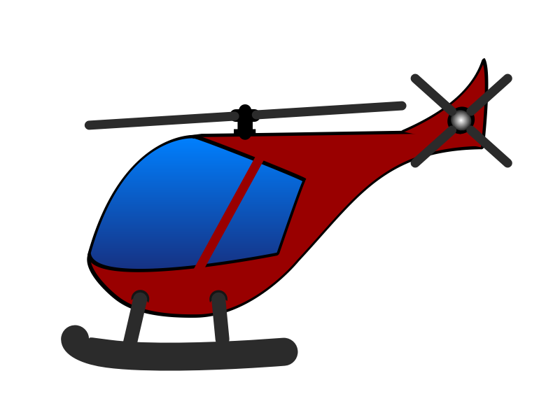 simple cartoon red elicopter