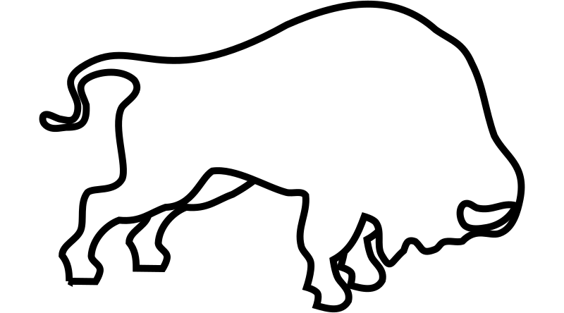 Bucking Bison Outline