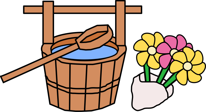 Hakamairi - Bucket and Flowers