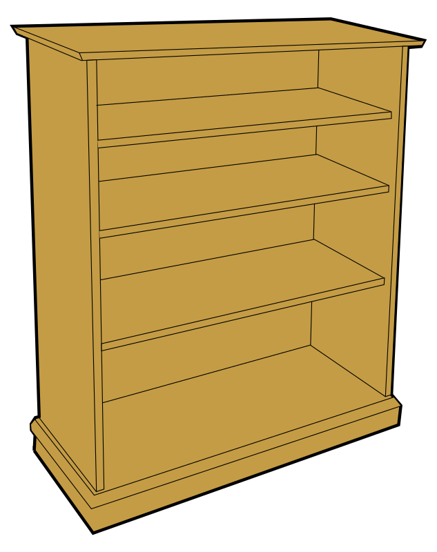 wooden bookcase