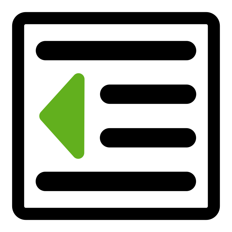 primary format decreaseindent