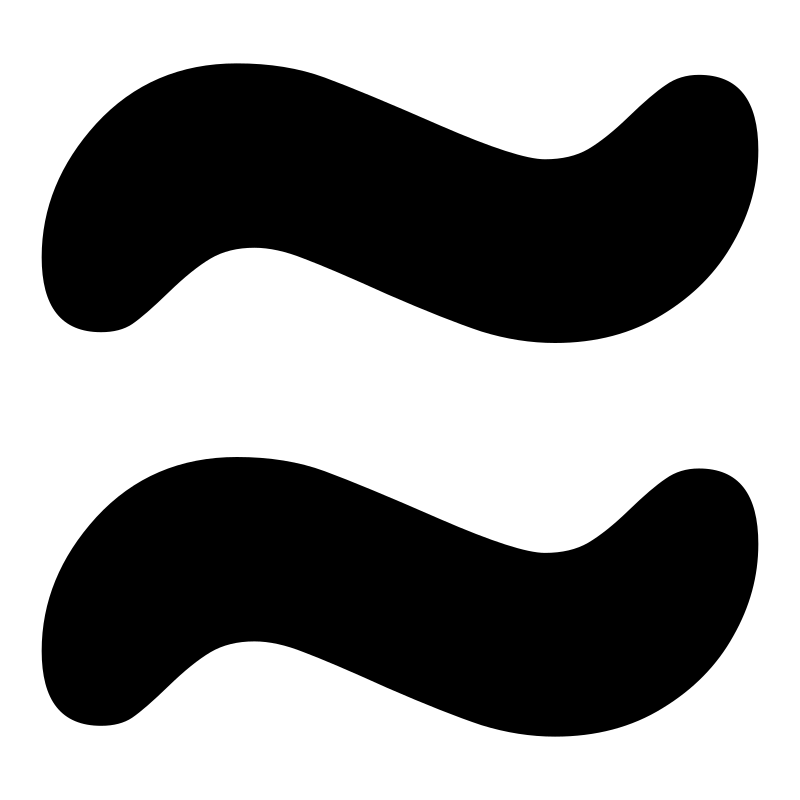 Is Approximately Equal To Icon on White Background. Simple Element Illustration 