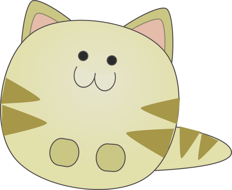 Yellow Tiger Cat(four legs) - Openclipart