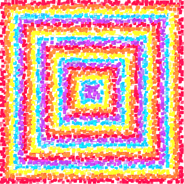 concentric squares explosion