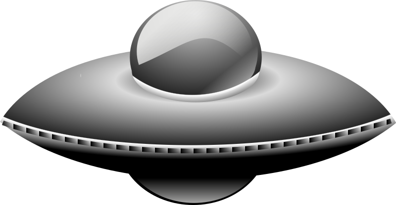 Ufo in metalic style