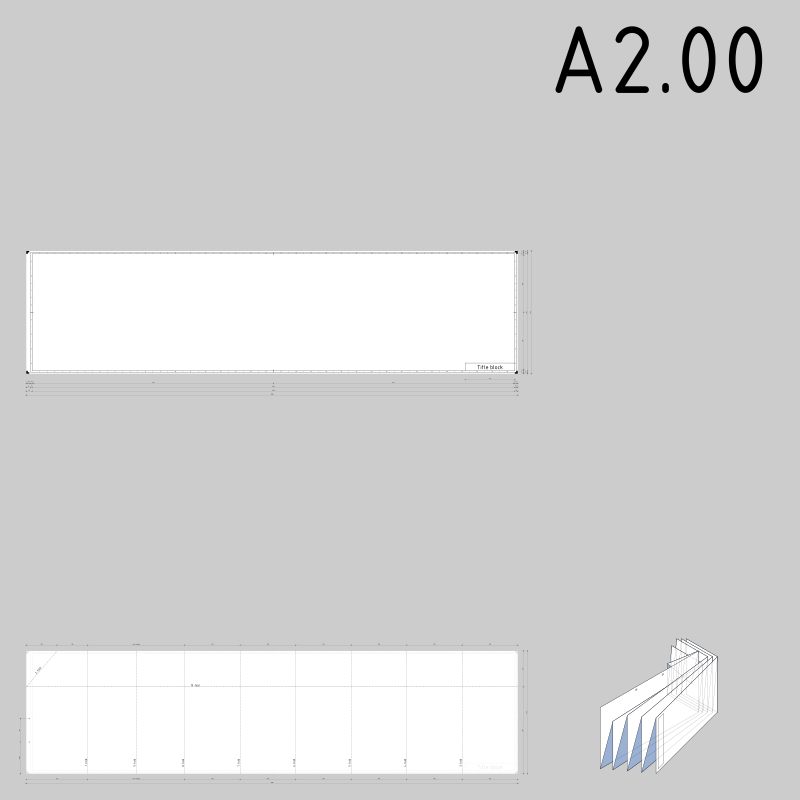 DIN A2.00 technical drawing format and folding