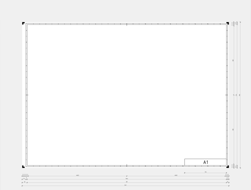 DIN A1 technical drawing format