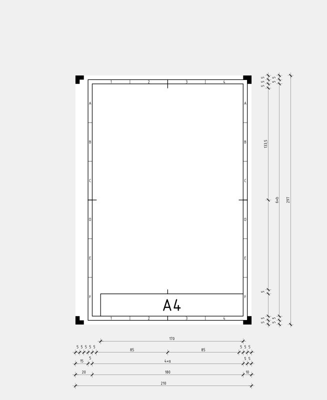 DIN A4 technical drawing format