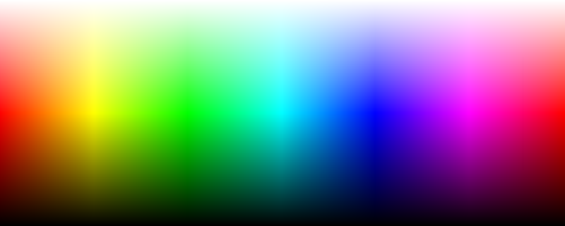 rgb colours at maximum saturation