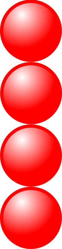 Beads quantitative picture for multiplication 4x1