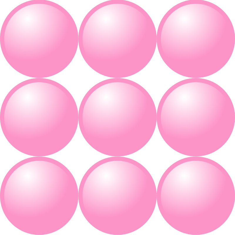 Beads quantitative picture for multiplication 3x3