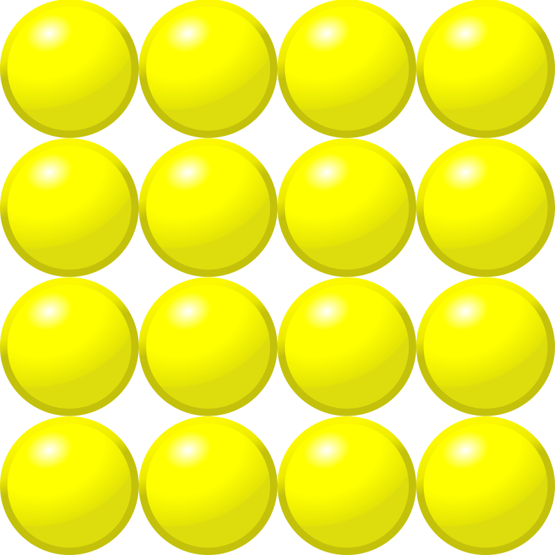 Beads quantitative picture for multiplication 4x4