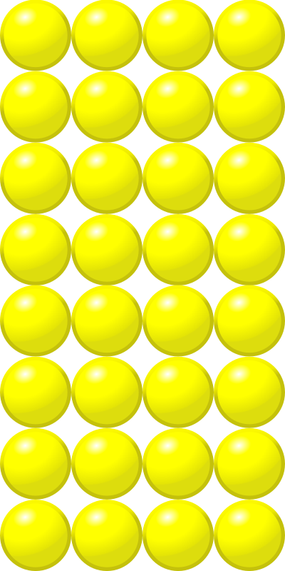 Beads quantitative picture for multiplication 8x4 - Openclipart