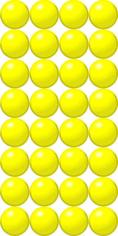 Beads quantitative picture for multiplication 8x4