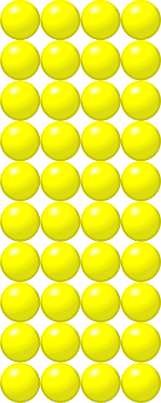 Beads quantitative picture for multiplication 10x4