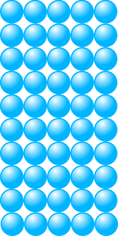 Beads quantitative picture for multiplication 10x5