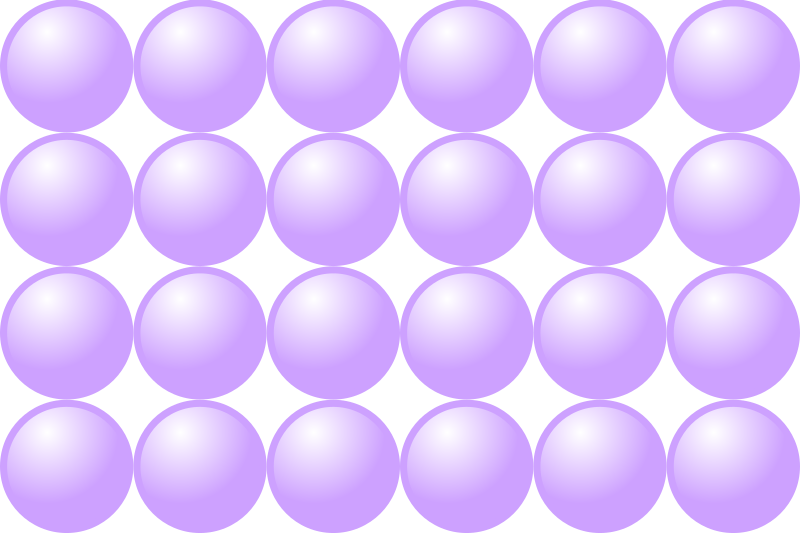 Beads quantitative picture for multiplication 4x6