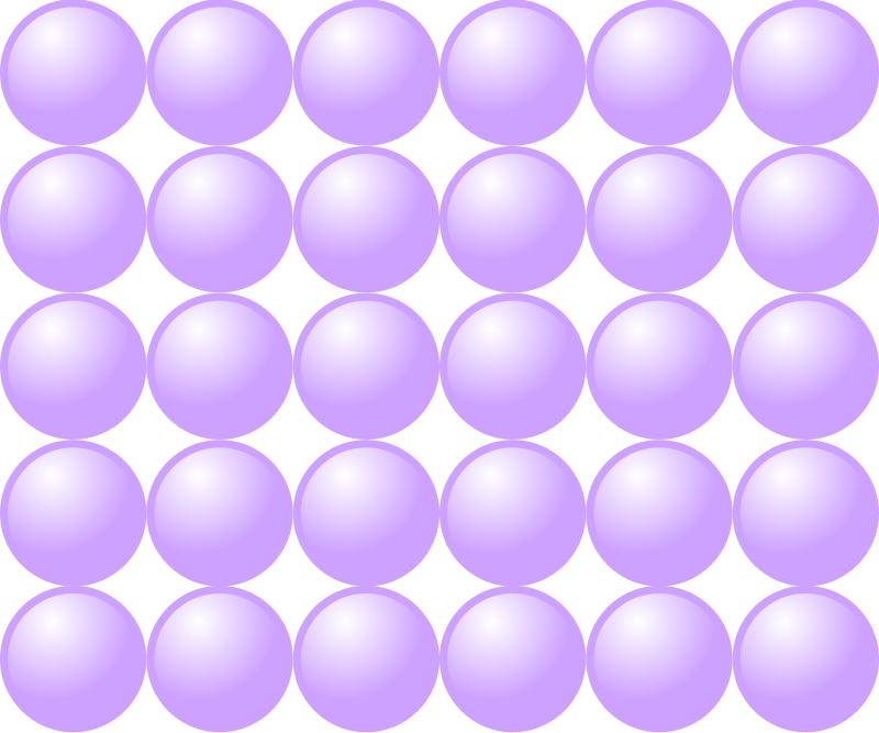 Beads quantitative picture for multiplication 5x6