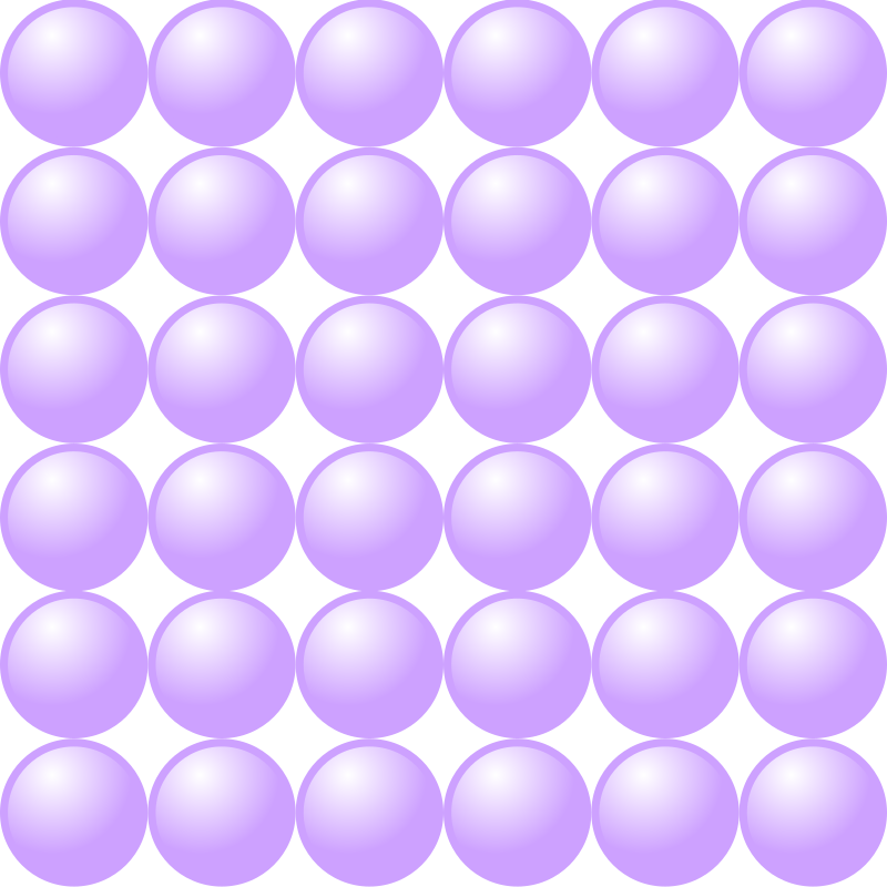 Beads quantitative picture for multiplication 6x6