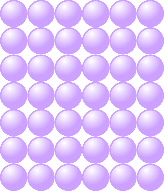 Beads quantitative picture for multiplication 7x6