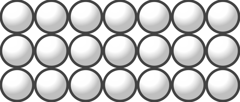 Beads quantitative picture for multiplication 3x7