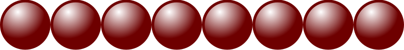 Beads quantitative picture for multiplication 1x8