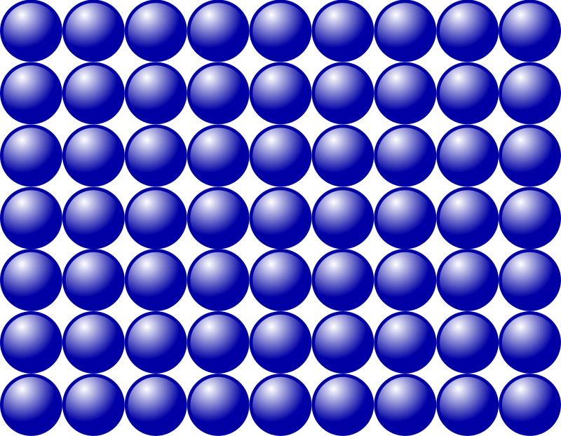Beads quantitative picture for multiplication 7x9