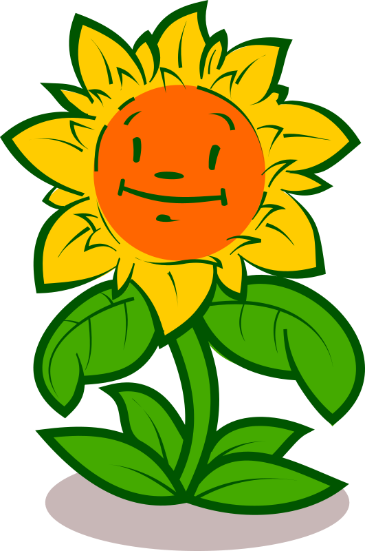 Cartoon flower - cute - Openclipart