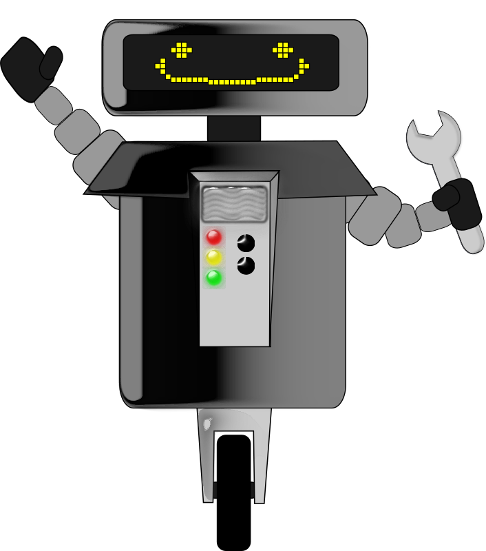 Happy Robot with Wrench