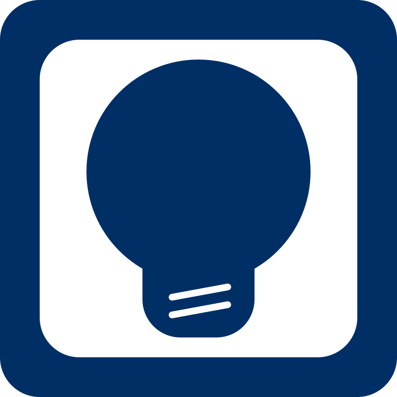 Blue Bulb Icon
