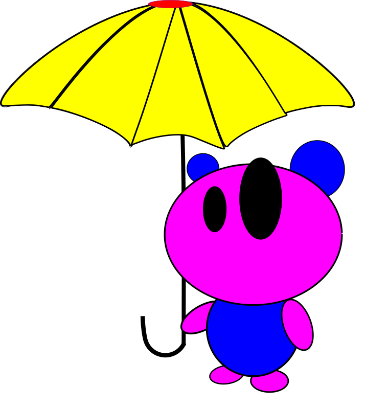 bear with umbrella