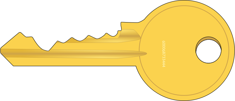 Cylinder lock key