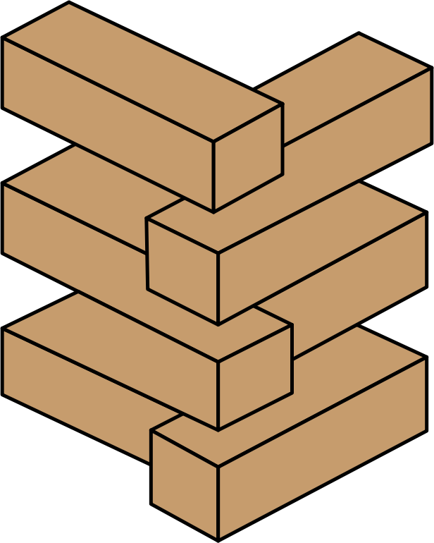 Optical Illusion (stacked bricks)