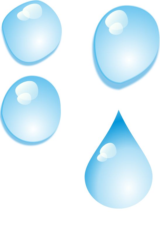 Set of water drops