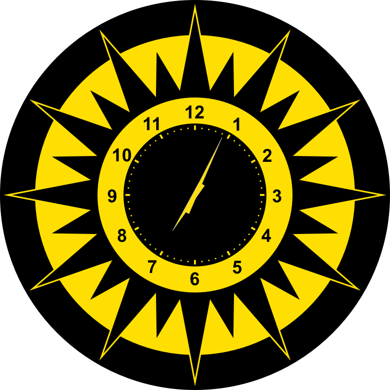 Scripted Abstract Sun Clock