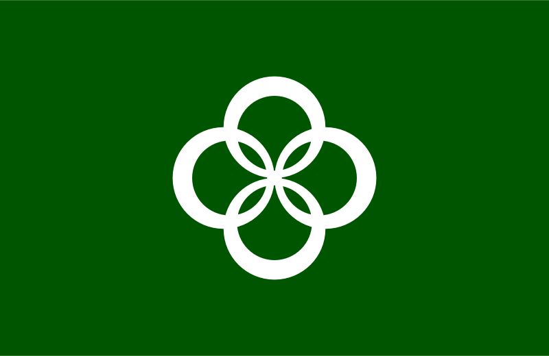 Flag of Wazuka, Kyoto (green version)