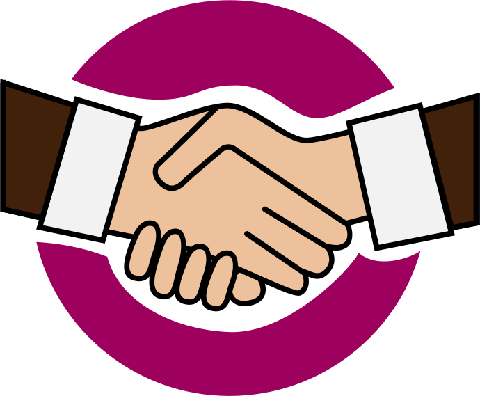 A handshake icon